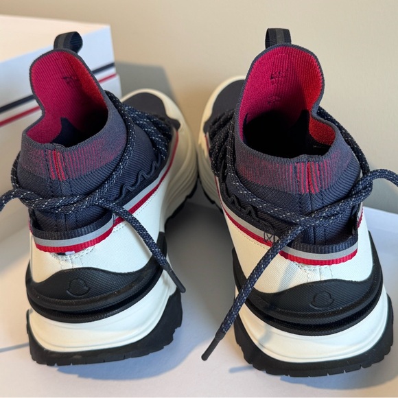 NWT Moncler Monte Runner High 'White Navy' | Size 43 (US 10) | Sneaker - Picture 4 of 14